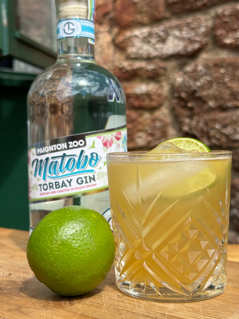 Maitobo cocktail, Matobo Gin and lime