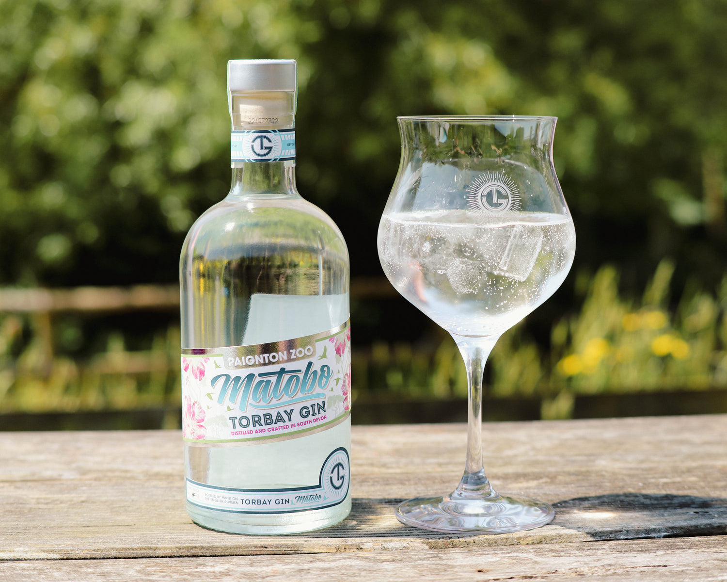 Matobo Gin at Paignton Zoo with gin guide awards glass