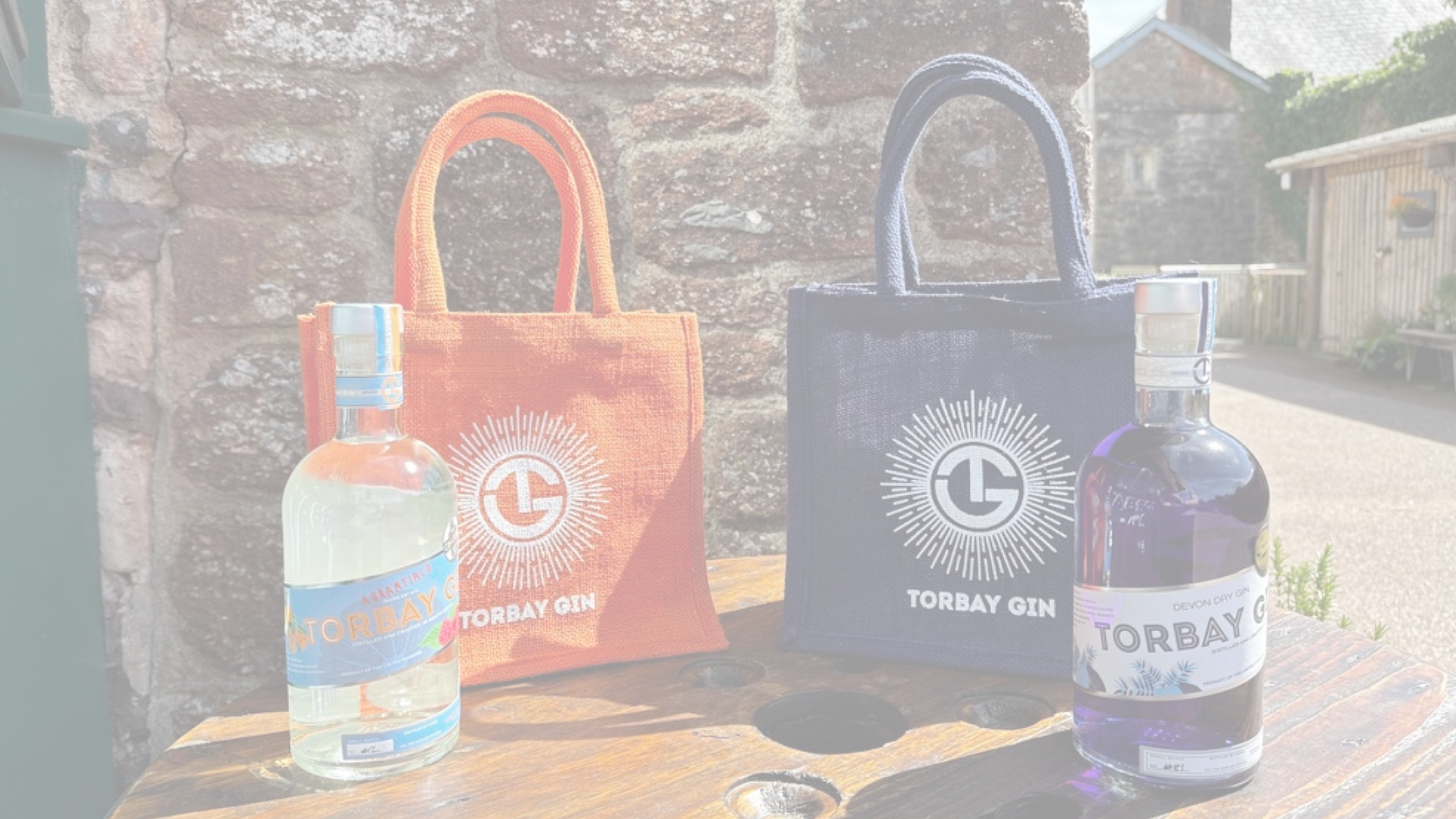 Torbay Gin and Aurantiaco With tote bags faded